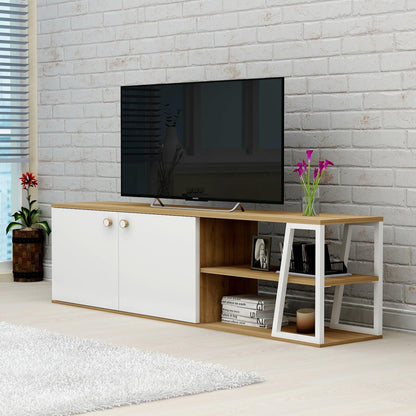 Avena TV Stand with Cabinets and Shelves - Destina Home