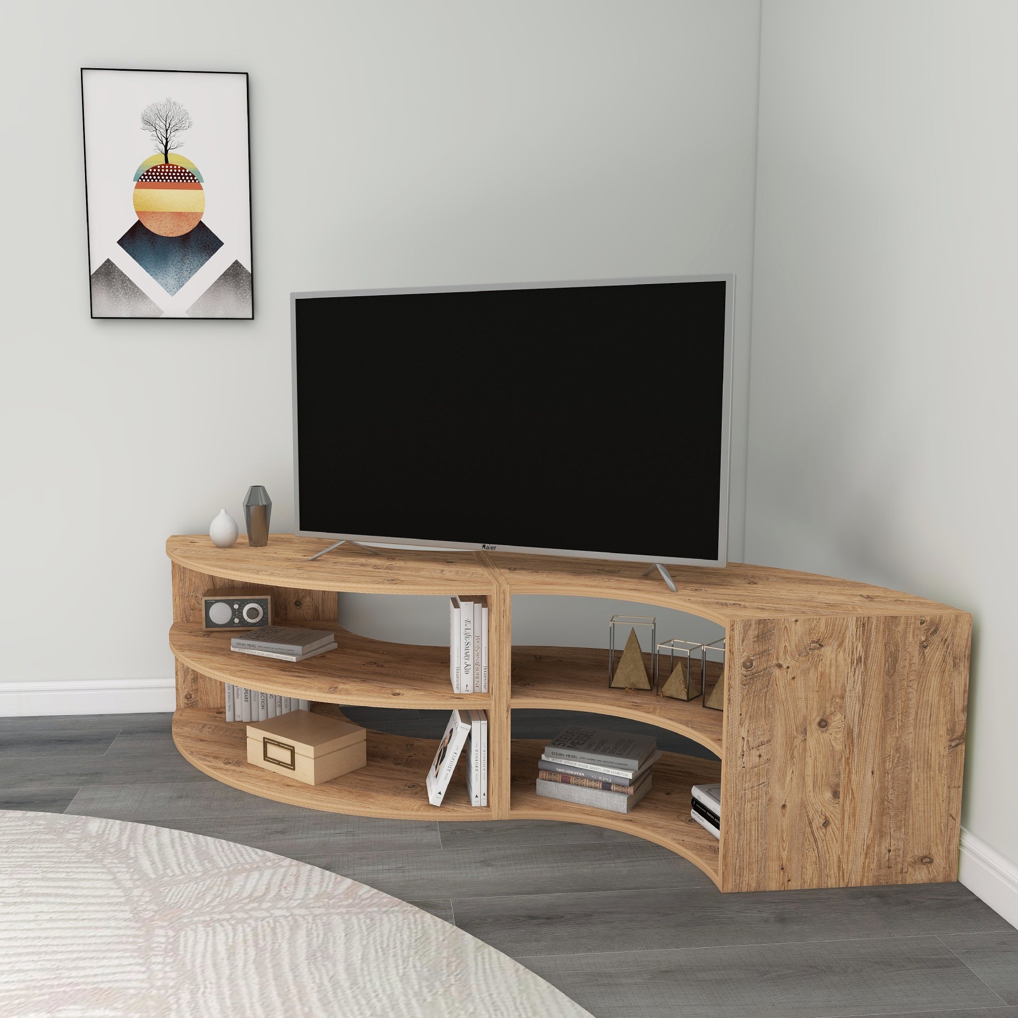 Corner shaped tv unit discount