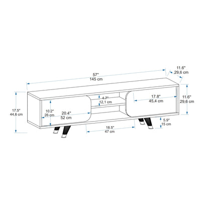 Minola TV Stand with Cabinet and Shelves