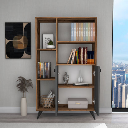 Melantha Bookcase with Cabinets and Shelves