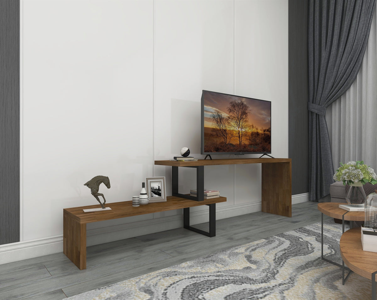 Lucian Solid Pine Wood Metal Handmade TV Stand for TVs up to 50"