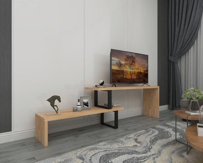 Lucian Solid Pine Wood Metal Handmade TV Stand for TVs up to 50"