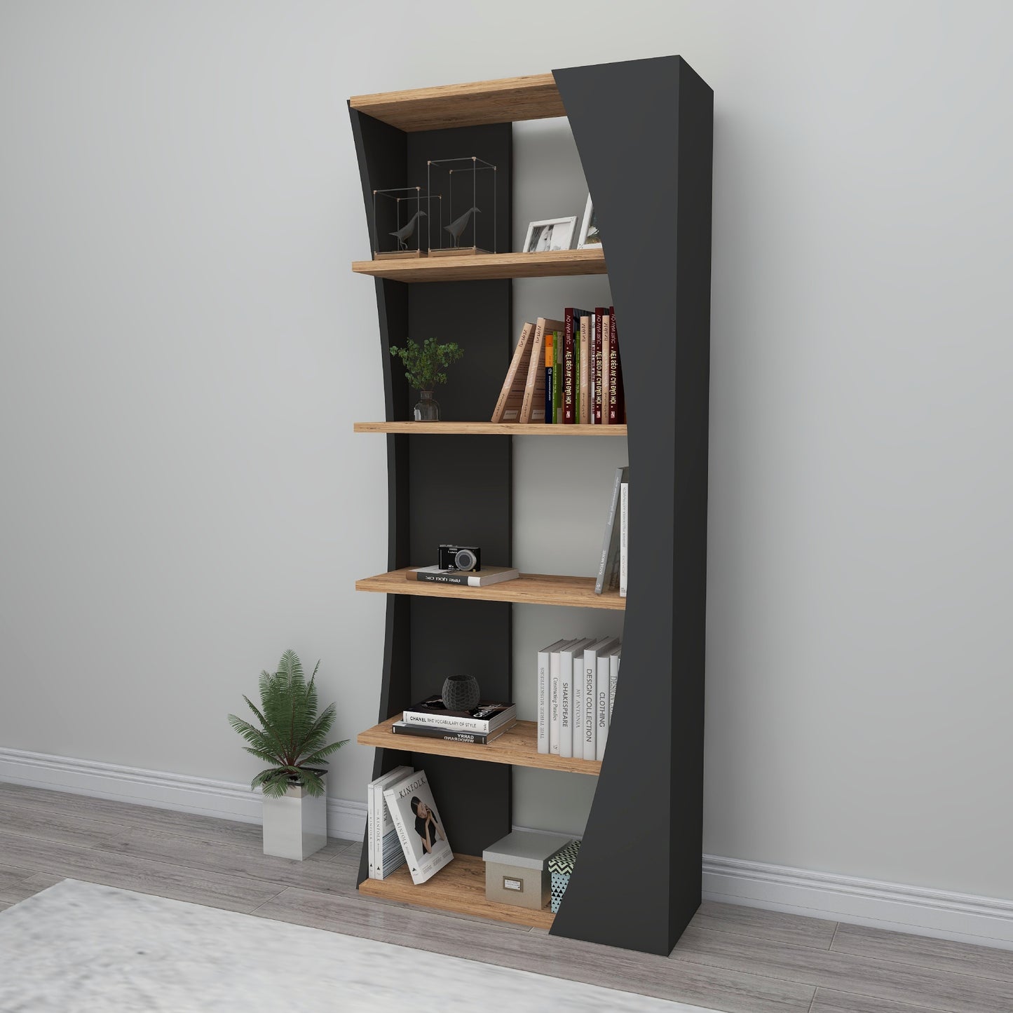Bookcase, Bookshelf, Floating Bookcase, Floating Bookshelf, Shelving Unit, Shelf, Furniture, Home, Office, Living room, Study room 