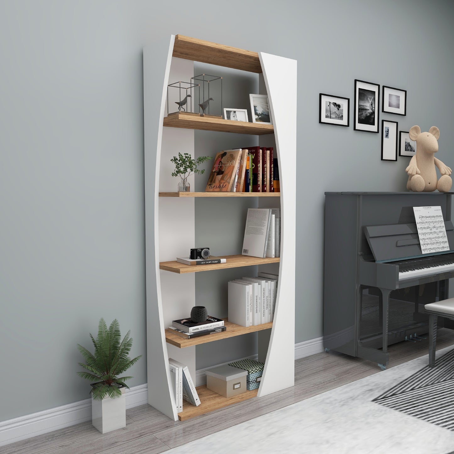 Bookcase, Bookshelf, Floating Bookcase, Floating Bookshelf, Shelving Unit, Shelf, Furniture, Home, Office, Living room, Study room 