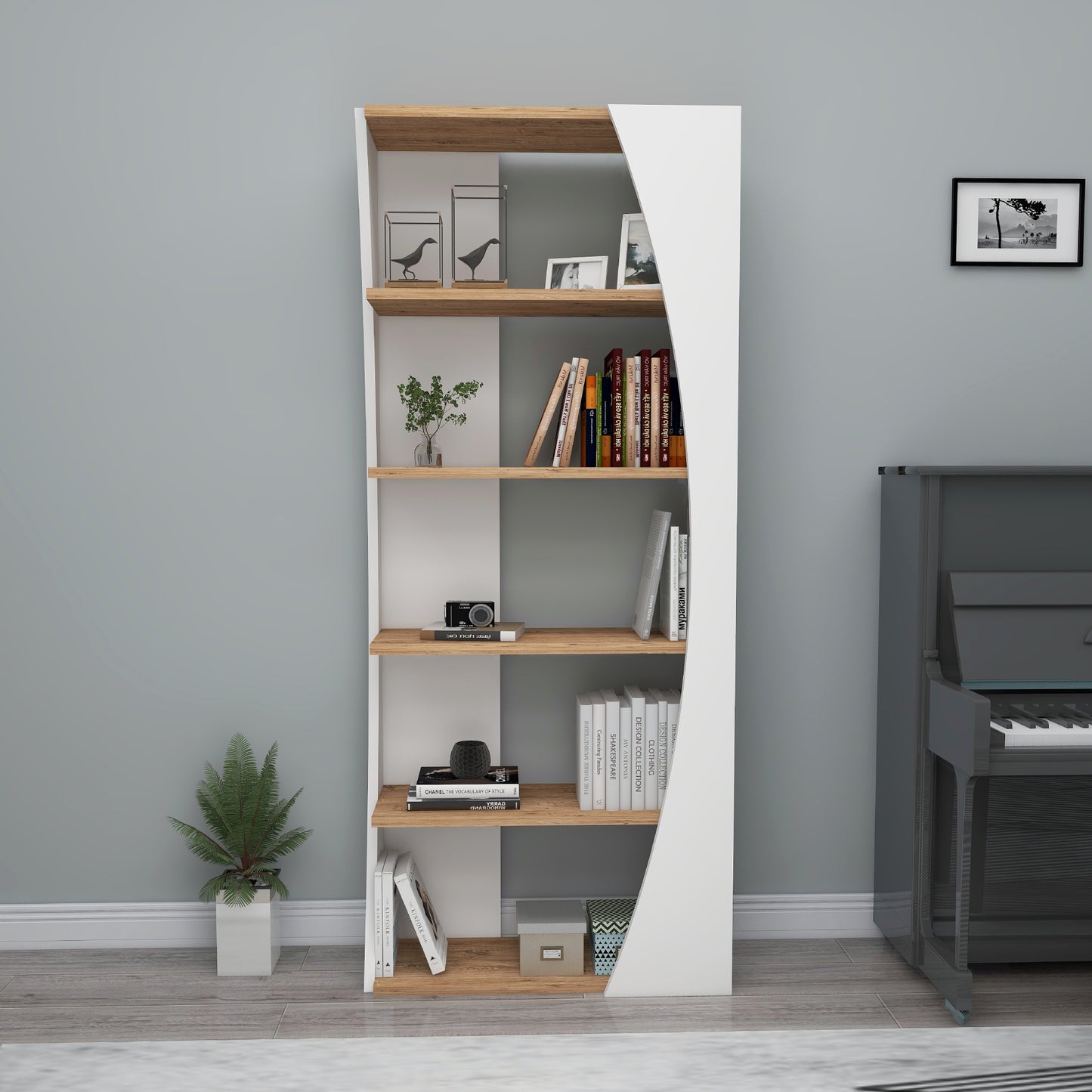 Bookcase, Bookshelf, Floating Bookcase, Floating Bookshelf, Shelving Unit, Shelf, Furniture, Home, Office, Living room, Study room 