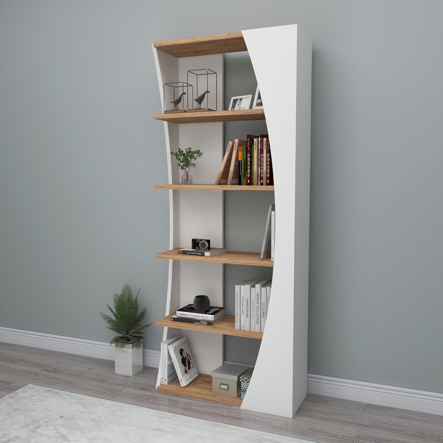 Bookcase, Bookshelf, Floating Bookcase, Floating Bookshelf, Shelving Unit, Shelf, Furniture, Home, Office, Living room, Study room 