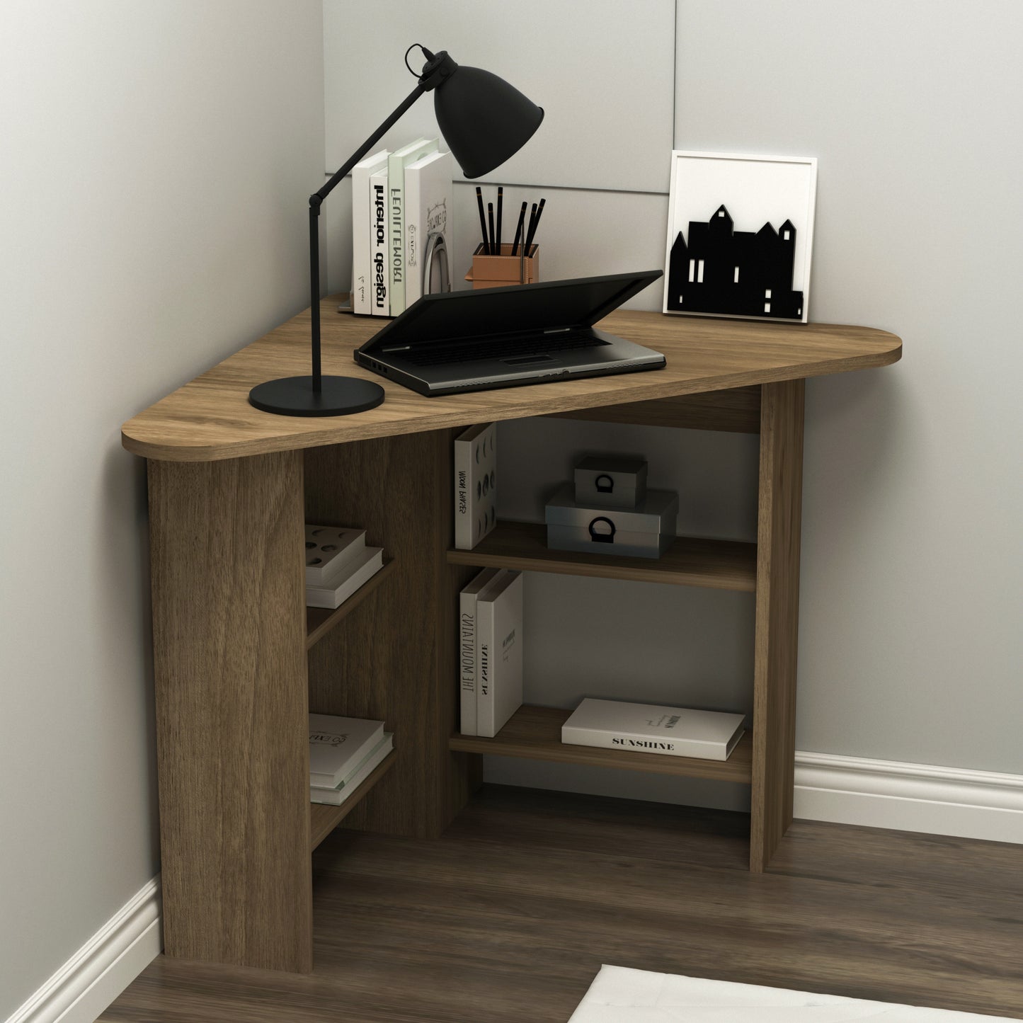 Computer Desk with Shelves Gredos