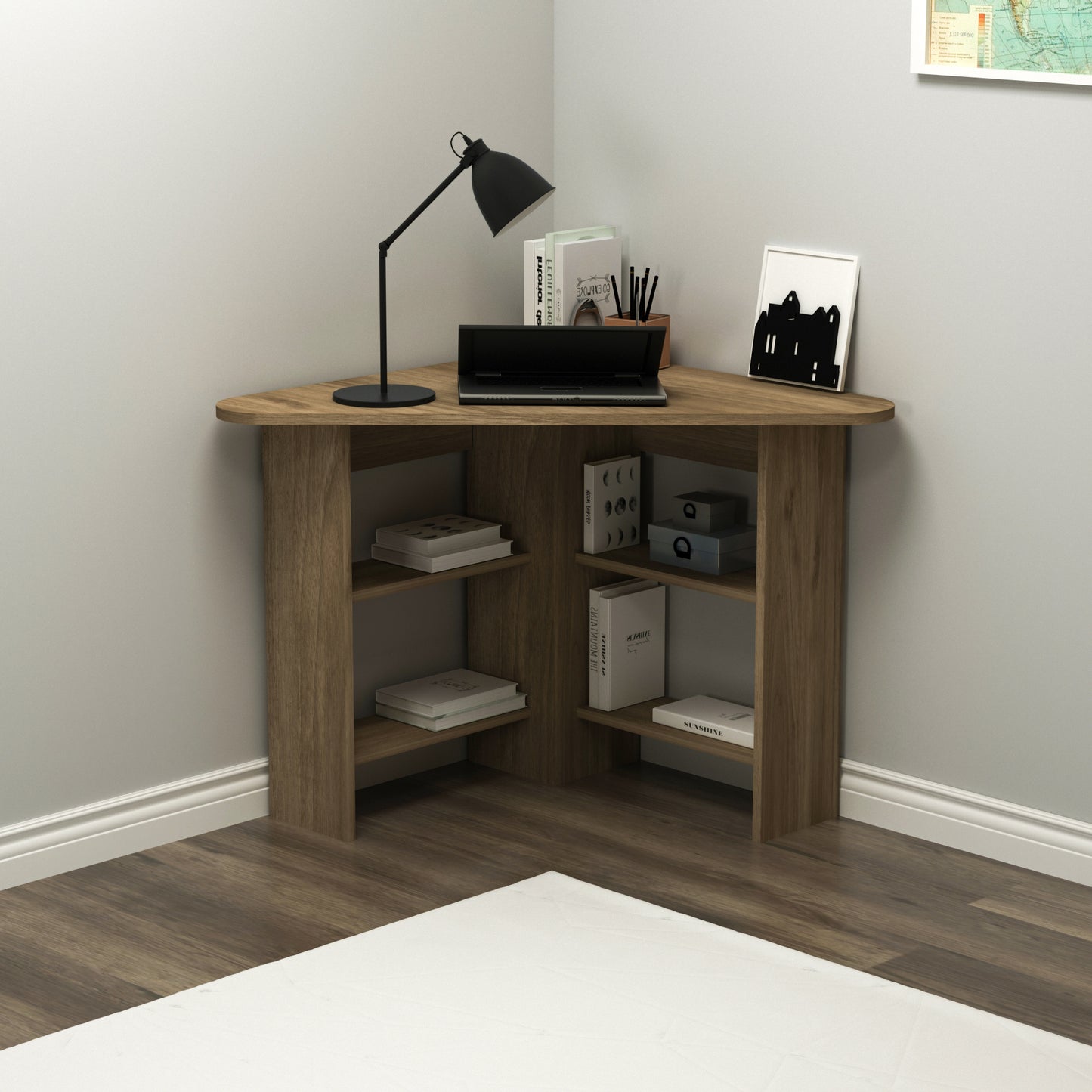 Computer Desk with Shelves Gredos