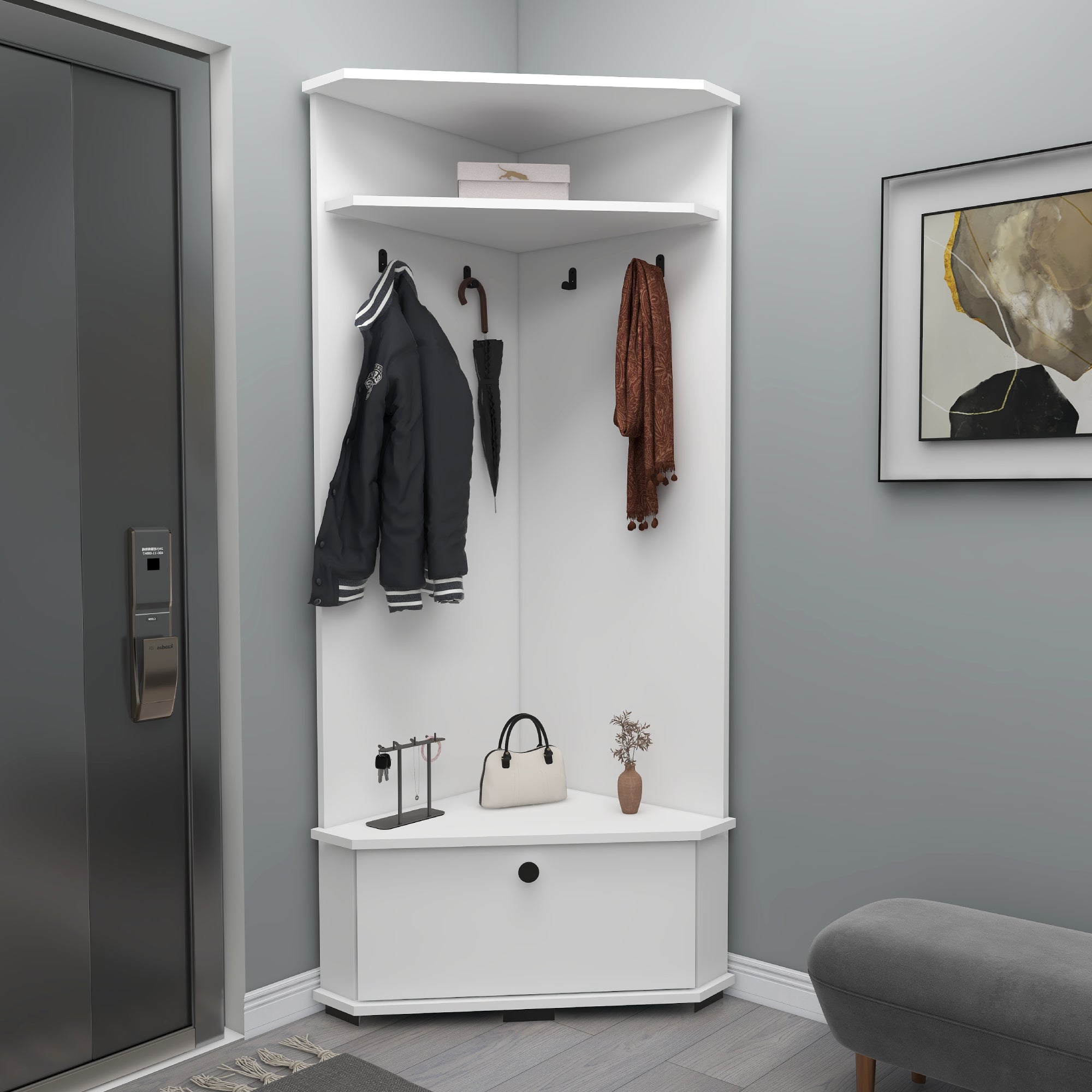 Corner units for hallway hotsell