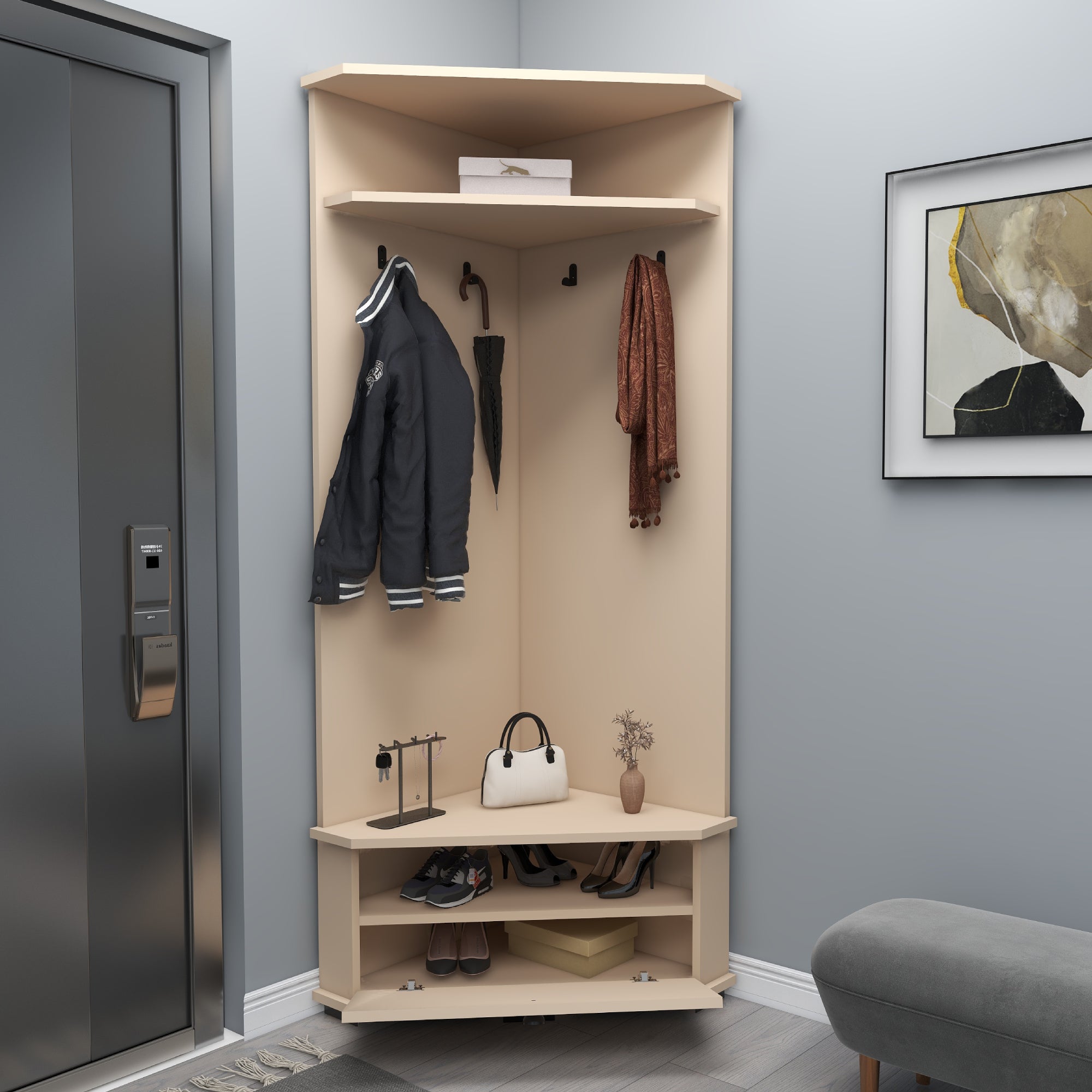 Corner entryway deals cabinet