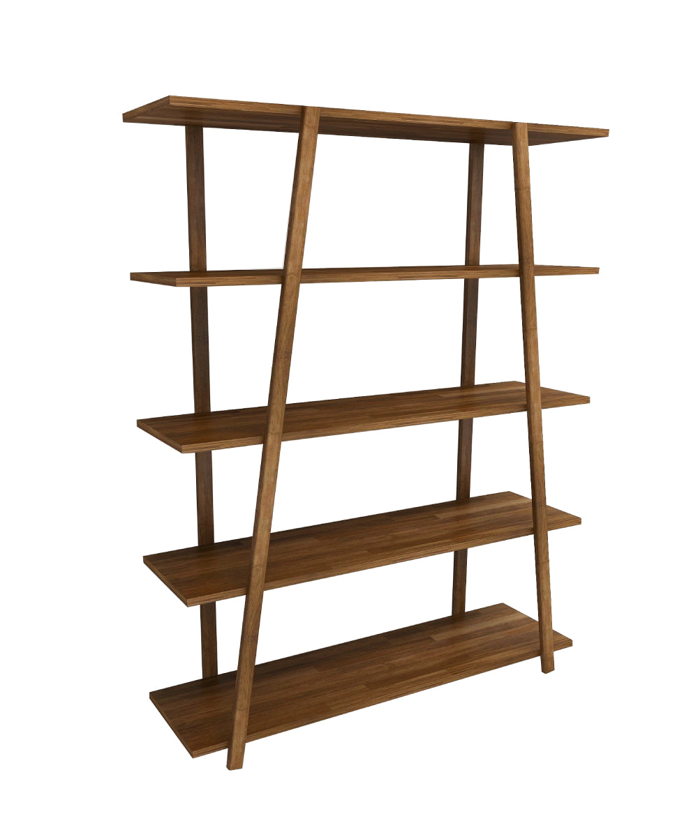 Soft 5 Tier Pine Wood Handmade Bookshelf, 145x115x30 cm-Size image