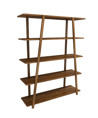 Soft 5 Tier Pine Wood Handmade Bookshelf, 145x115x30 cm-Size image