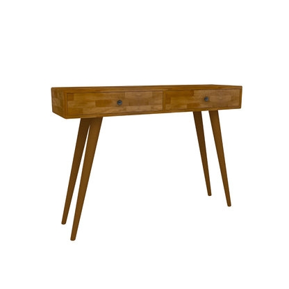 Tesla Handmade Pine Wood Console Table with 2 Drawers - Destina Home - Oak