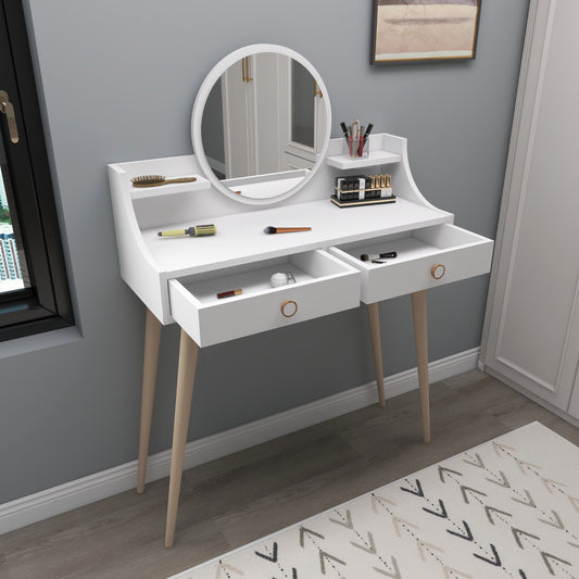 Makeup Vanity Table with Mirror Risoma
