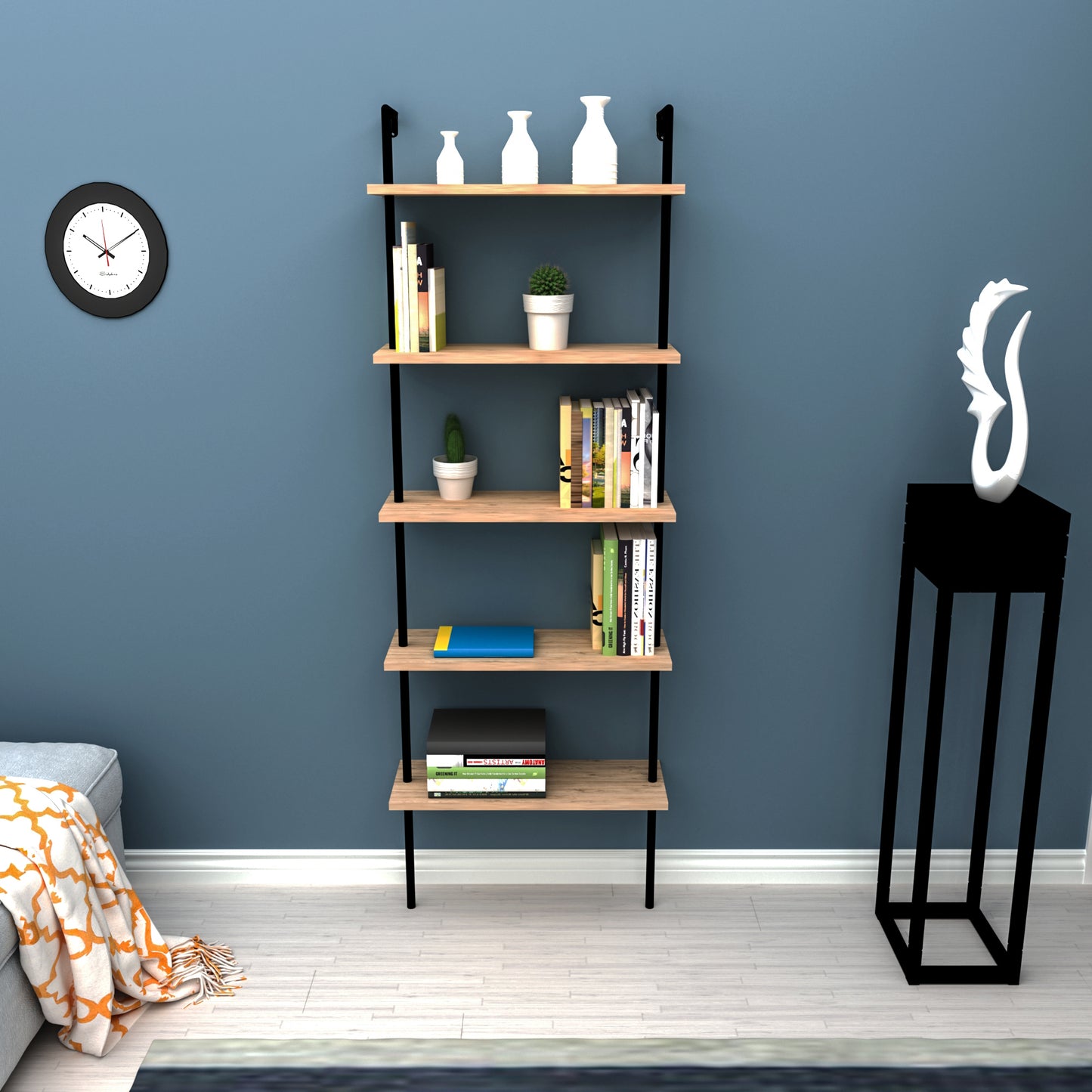 Bookcase, Bookshelf, Floating Bookcase, Floating Bookshelf, Shelving Unit, Shelf, Furniture, Home, Office, Living room, Study room