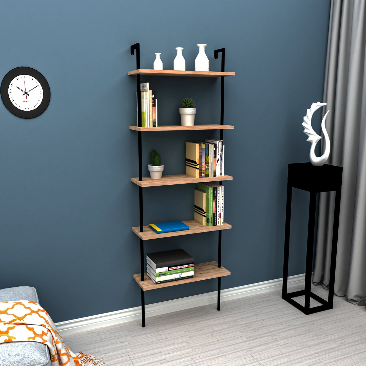 Bookcase, Bookshelf, Floating Bookcase, Floating Bookshelf, Shelving Unit, Shelf, Furniture, Home, Office, Living room, Study room