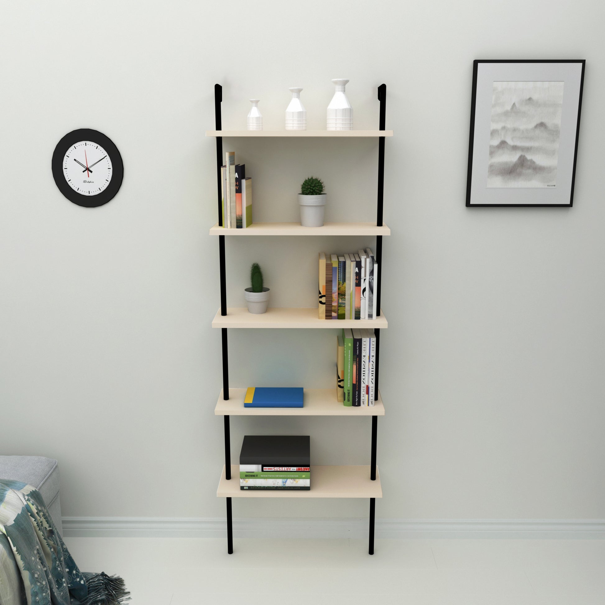 Bookcase, Bookshelf, Floating Bookcase, Floating Bookshelf, Shelving Unit, Shelf, Furniture, Home, Office, Living room, Study room