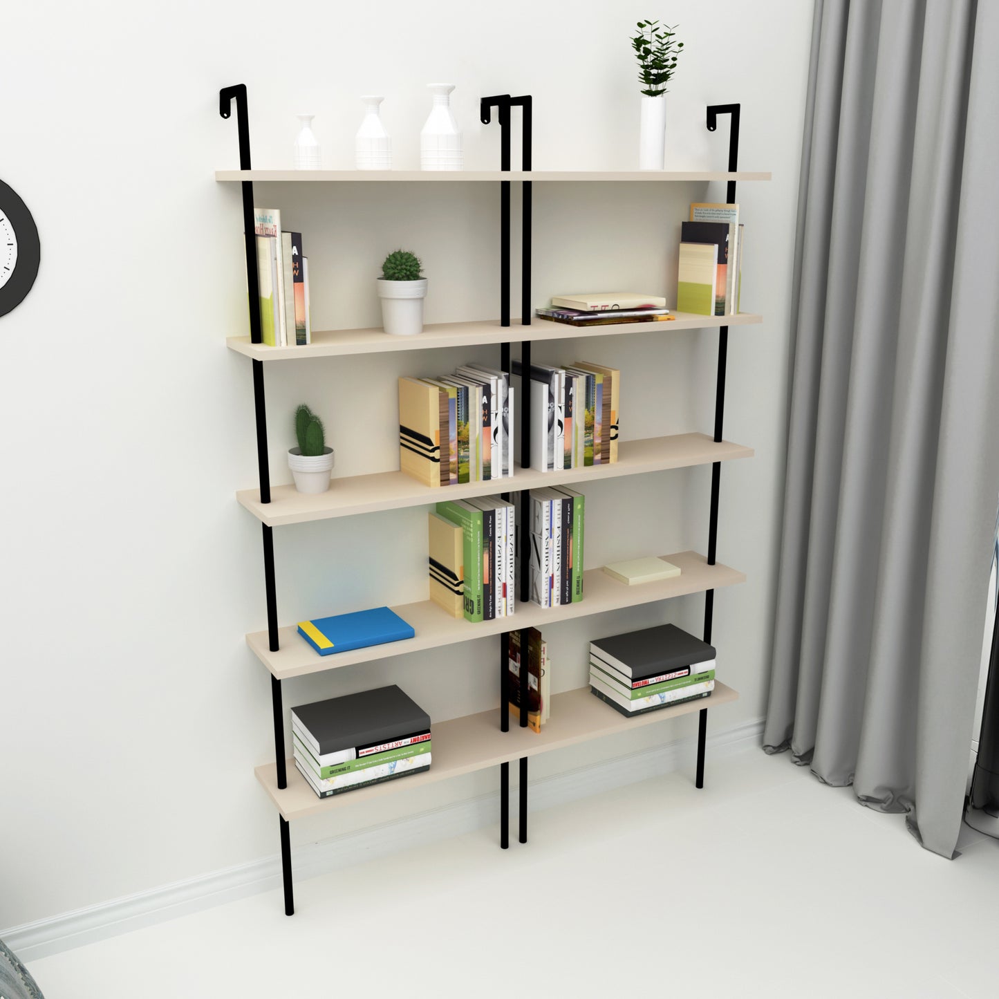 Bookcase, Bookshelf, Floating Bookcase, Floating Bookshelf, Shelving Unit, Shelf, Furniture, Home, Office, Living room, Study room
