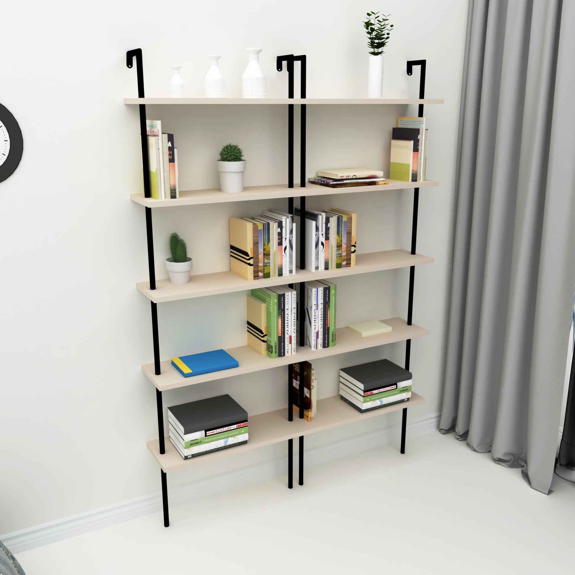 Bookcase, Bookshelf, Floating Bookcase, Floating Bookshelf, Shelving Unit, Shelf, Furniture, Home, Office, Living room, Study room