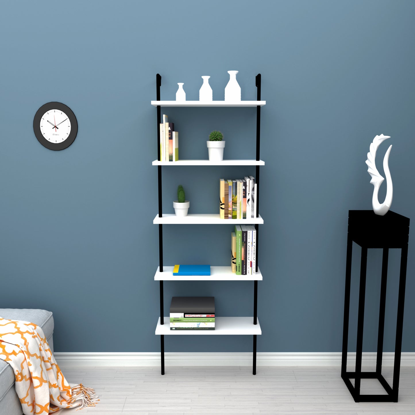 Bookcase, Bookshelf, Floating Bookcase, Floating Bookshelf, Shelving Unit, Shelf, Furniture, Home, Office, Living room, Study room