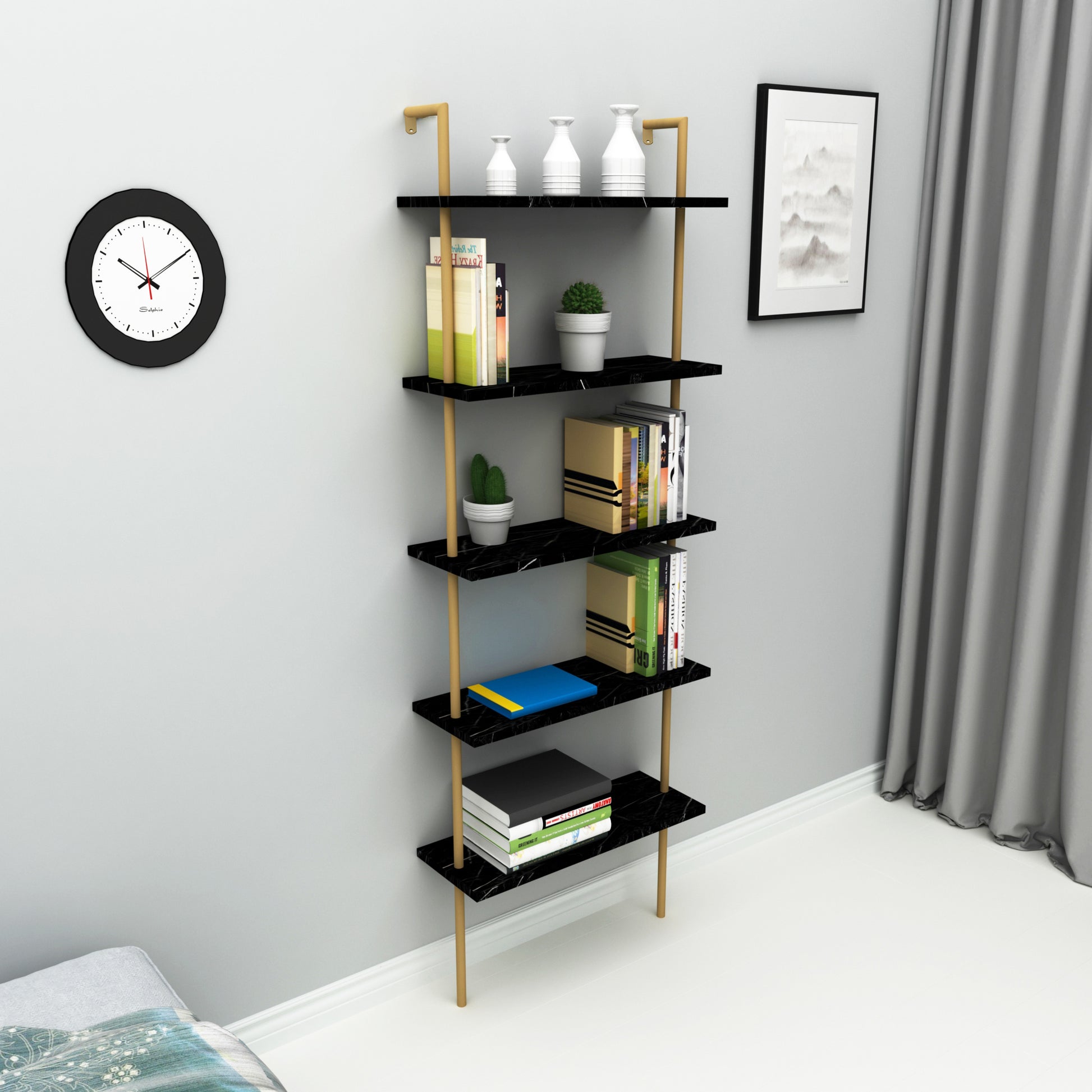 Bookcase, Bookshelf, Floating Bookcase, Floating Bookshelf, Shelving Unit, Shelf, Furniture, Home, Office, Living room, Study room