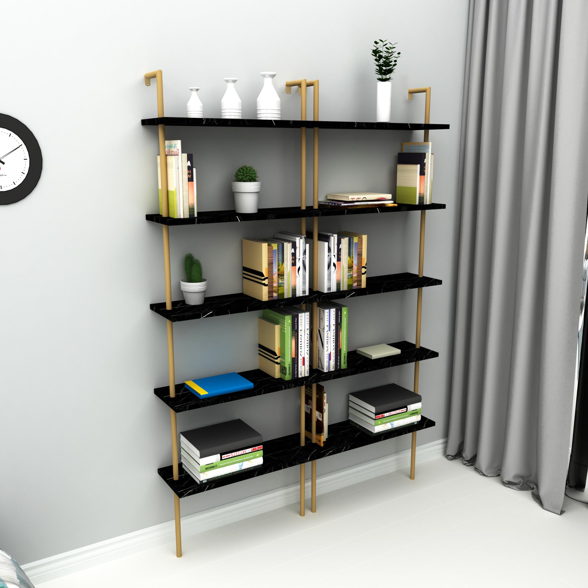 Bookcase, Bookshelf, Floating Bookcase, Floating Bookshelf, Shelving Unit, Shelf, Furniture, Home, Office, Living room, Study room