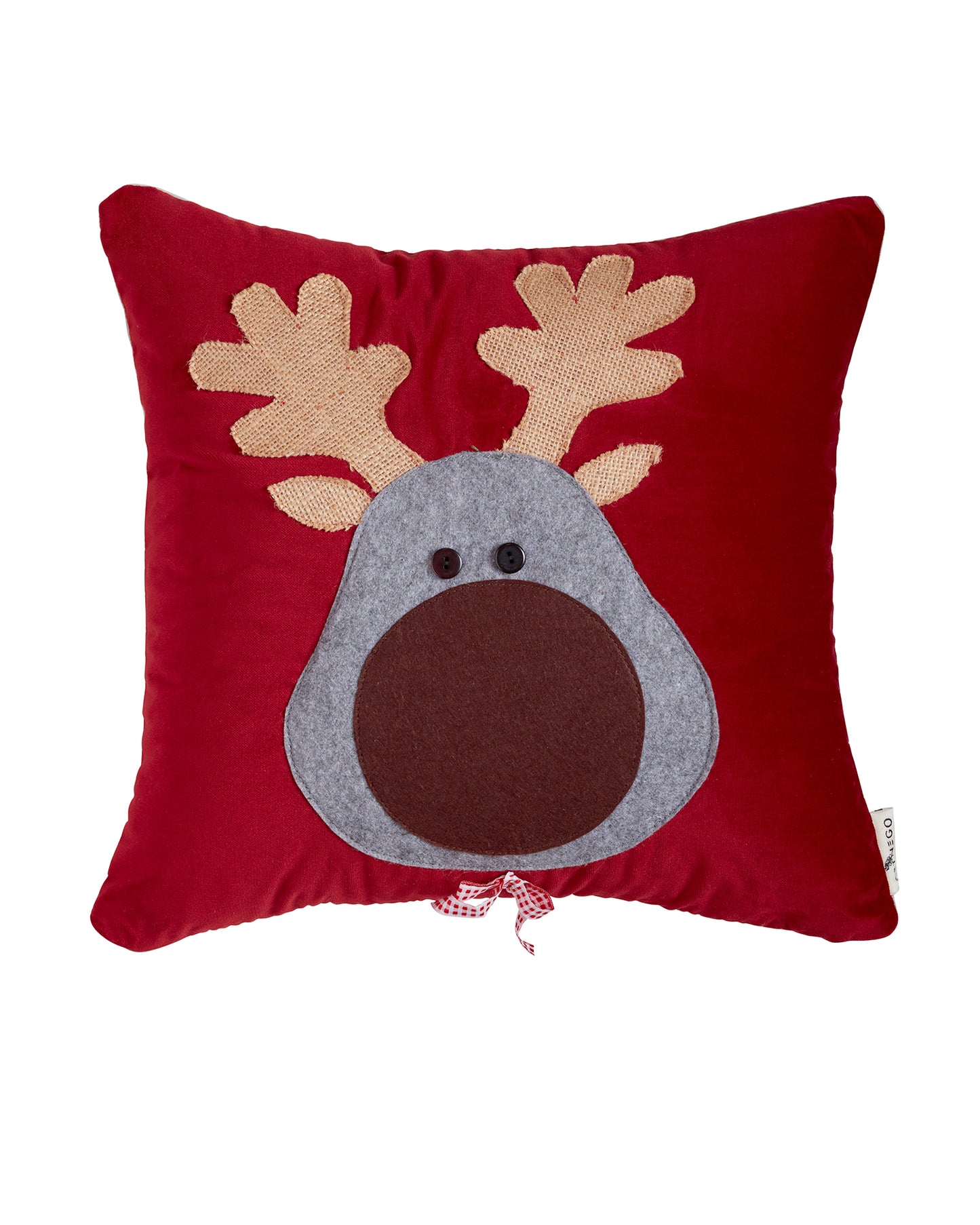 Christmas Themed Deer Inlaid Cushion Throw Pillow