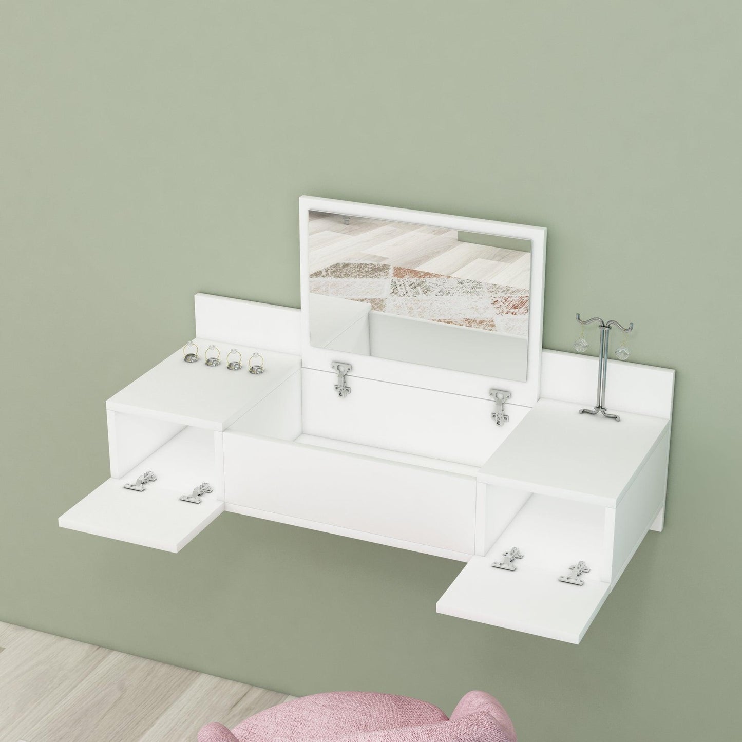 vanity, toilet table, makeup vanity, makeup table, dressing table