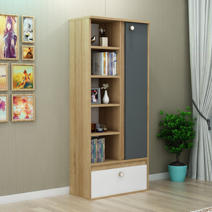 Volta Bookcase with Cabinet and Shelves