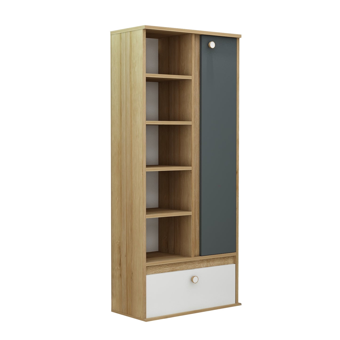 Bookcase with Cabinet and Shelves Volta