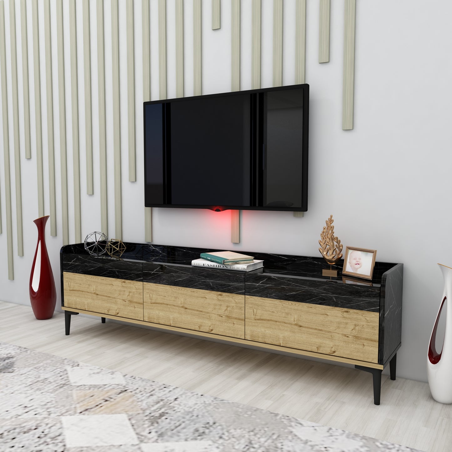 Kara TV Stand with Cabinets