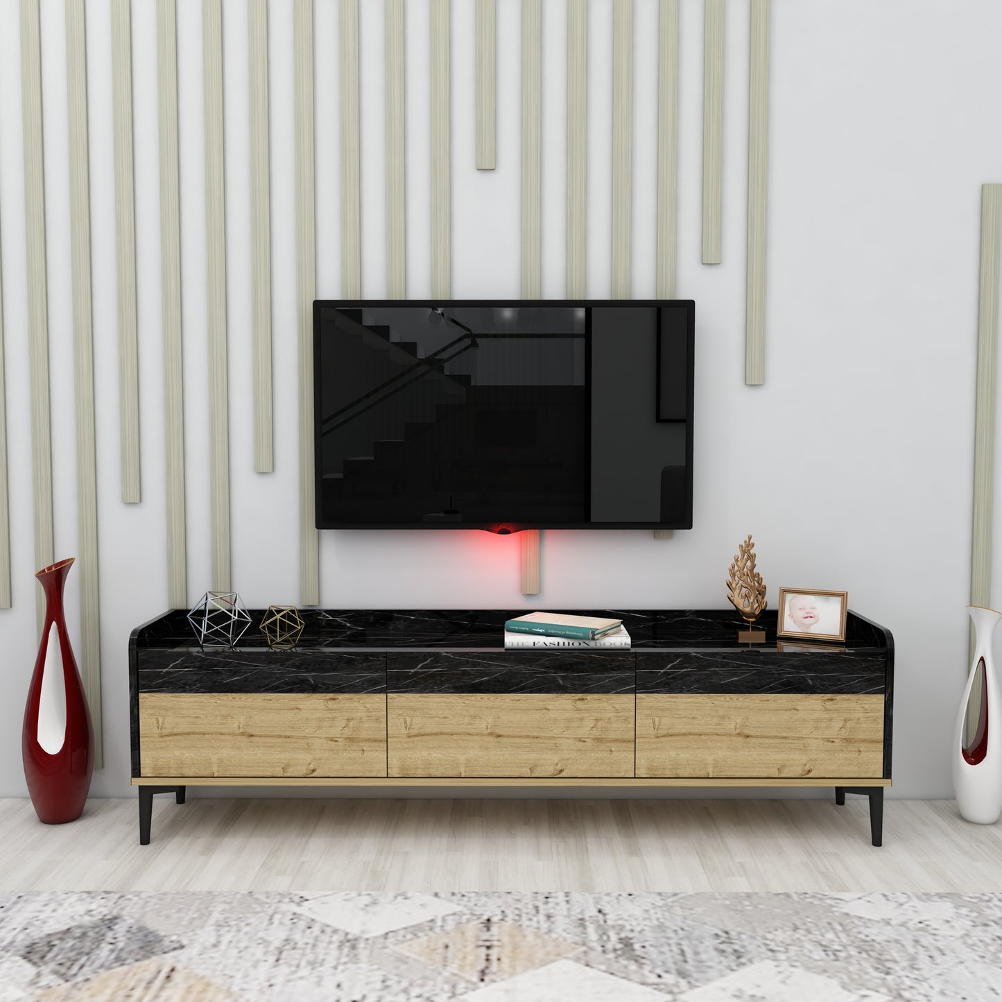 Kara TV Stand with Cabinets