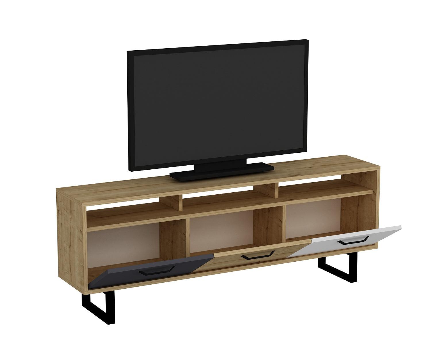 Agustine TV Stand with Cabinets and Drawers - Destina Home