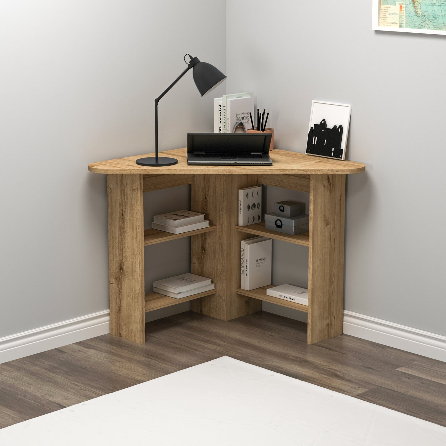 Computer Desk with Shelves Gredos