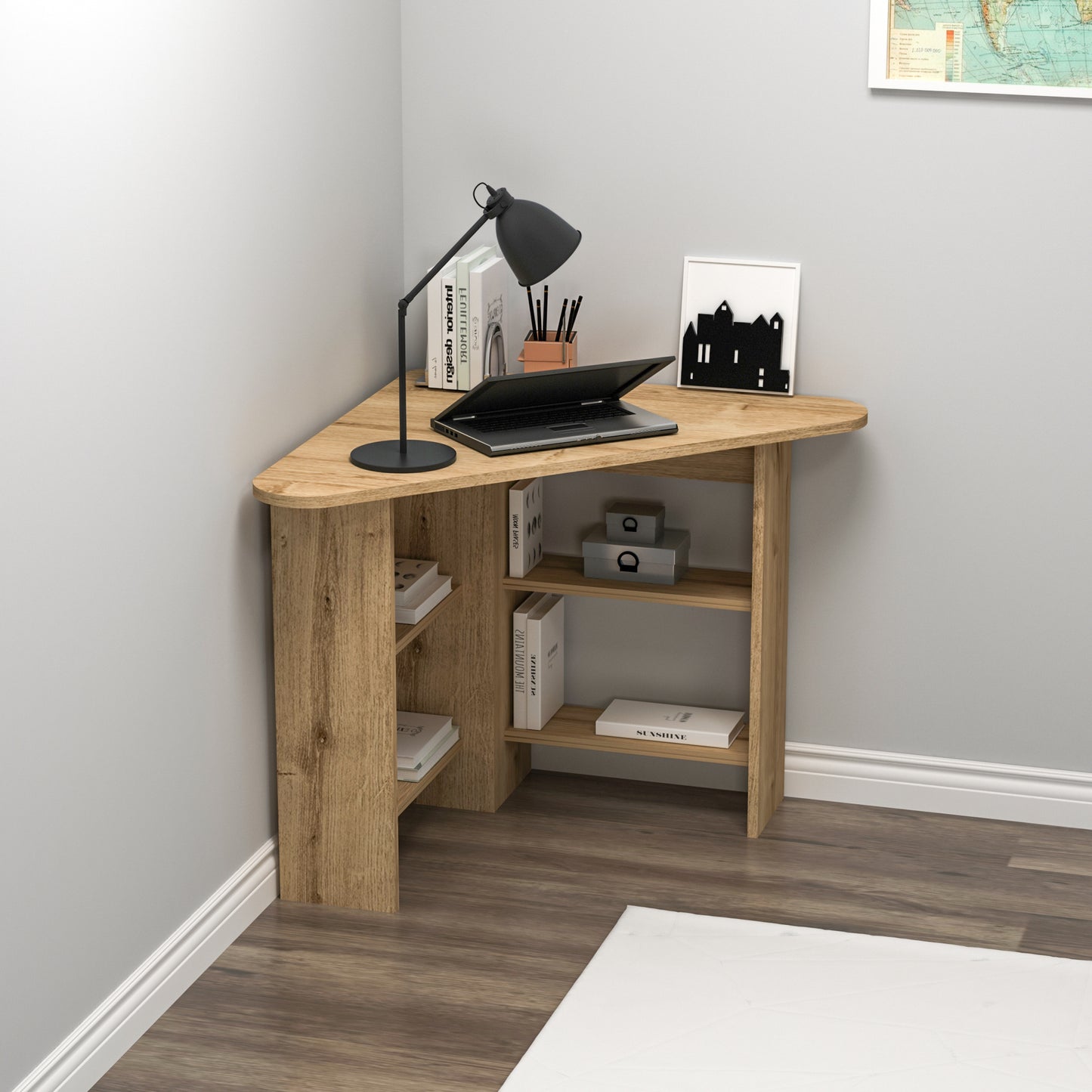 Computer Desk with Shelves Gredos