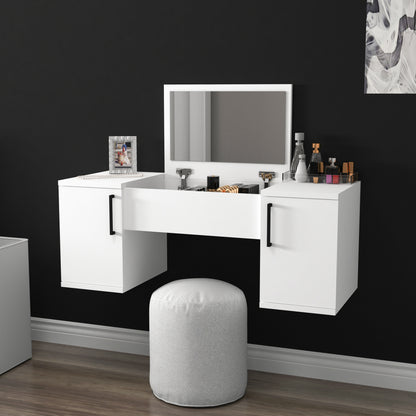 Marie Wall Mounted Makeup Vanity Table with Mirror