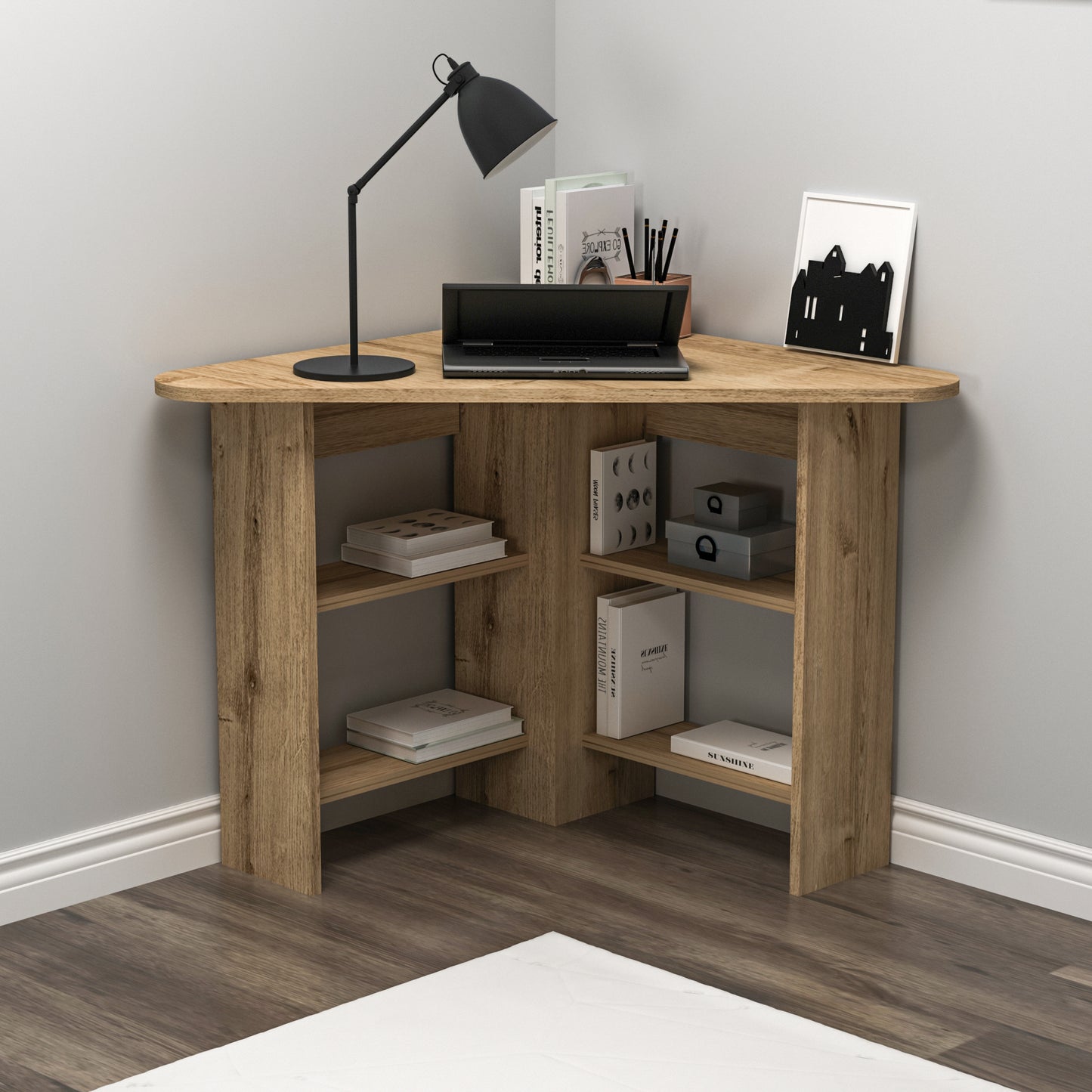 Computer Desk with Shelves Gredos