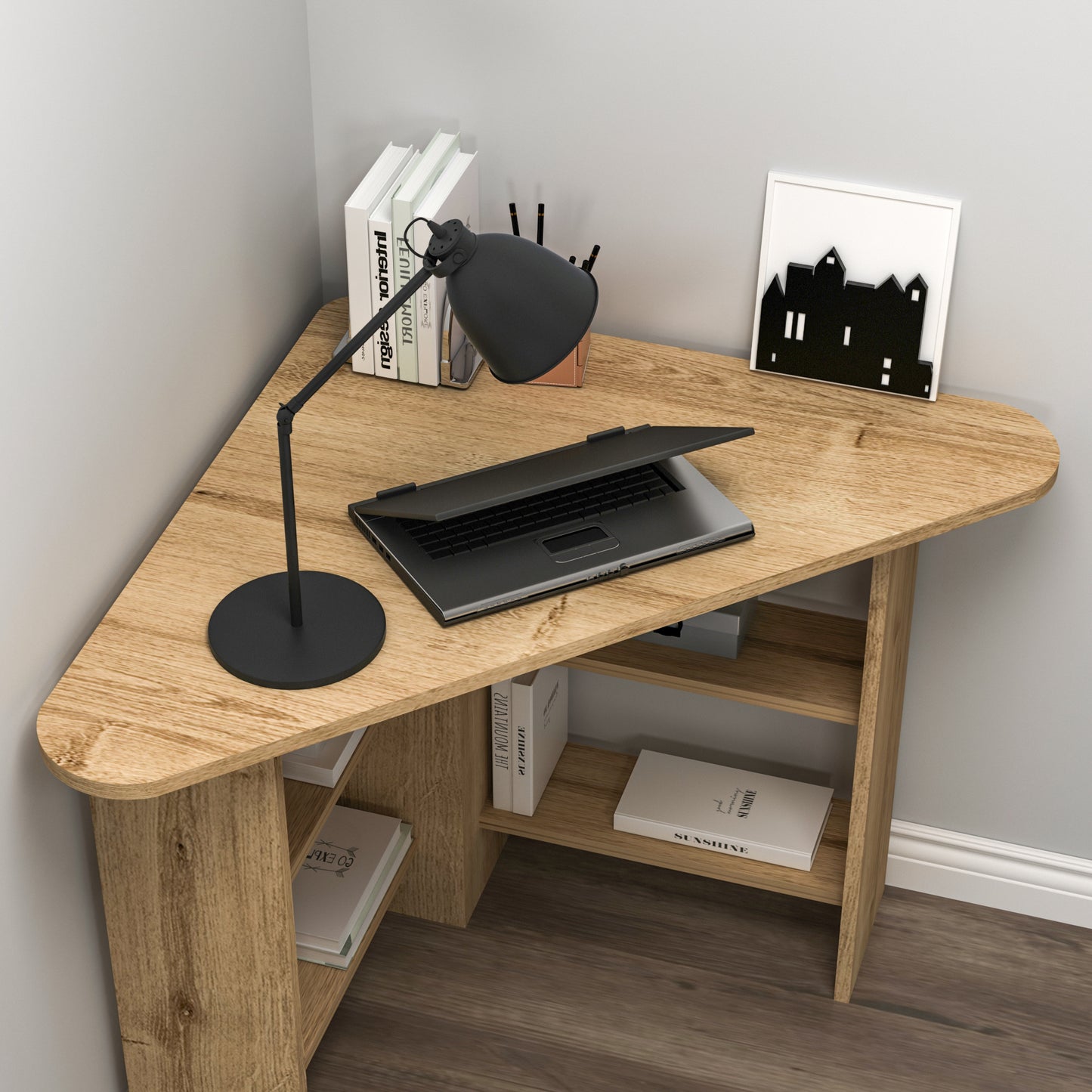 Computer Desk with Shelves Gredos