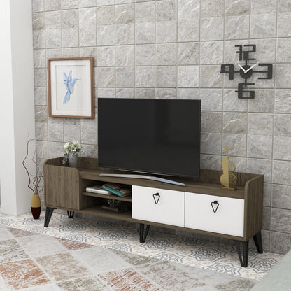 Peak TV Stand with Cabinets and Shelves