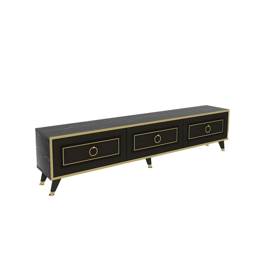 Mueble de TV y consola multimedia con armarios para televisores de hasta 78" Romens 180 cm de ancho